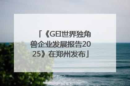 《GEI世界独角兽企业发展报告2025》在郑州发布