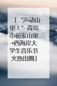 “声动山里！”青岛市杨家山里•西海岸大学生音乐节火热出圈