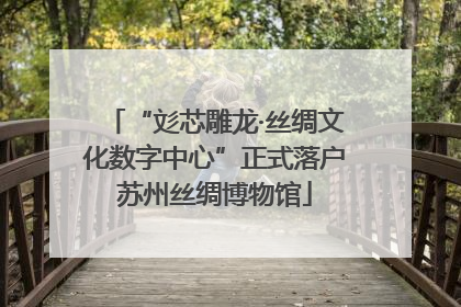 “彣芯雕龙·丝绸文化数字中心”正式落户苏州丝绸博物馆