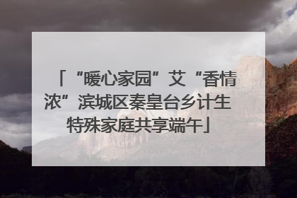 “暖心家园”艾“香情浓”滨城区秦皇台乡计生特殊家庭共享端午