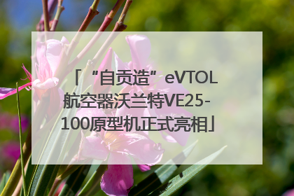 “自贡造”eVTOL航空器沃兰特VE25-100原型机正式亮相