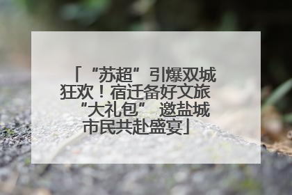 “苏超”引爆双城狂欢！宿迁备好文旅“大礼包” 邀盐城市民共赴盛宴
