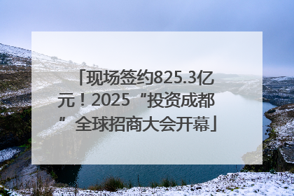 现场签约825.3亿元！2025“投资成都”全球招商大会开幕