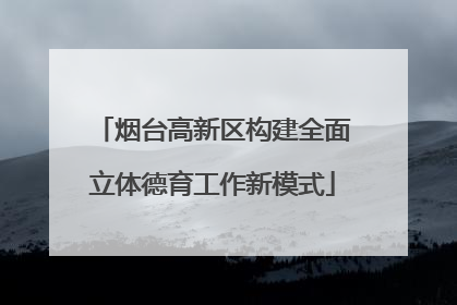 烟台高新区构建全面立体德育工作新模式