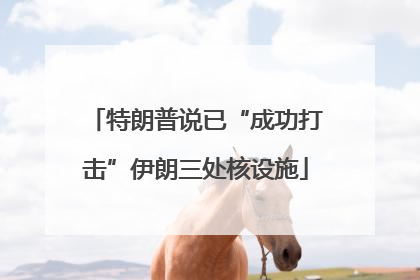 特朗普说已“成功打击”伊朗三处核设施