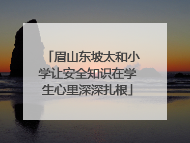 眉山东坡太和小学让安全知识在学生心里深深扎根