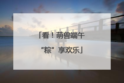 看！萌兽端午“粽”享欢乐