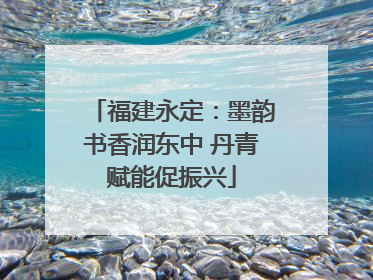 福建永定：墨韵书香润东中 丹青赋能促振兴