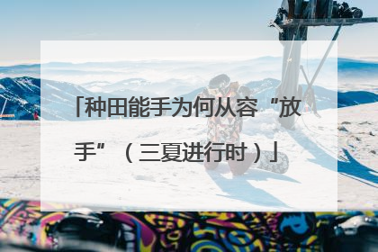 种田能手为何从容“放手”（三夏进行时）