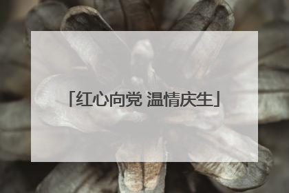红心向党 温情庆生