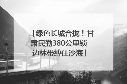 绿色长城合拢！甘肃民勤380公里锁边林带缚住沙海