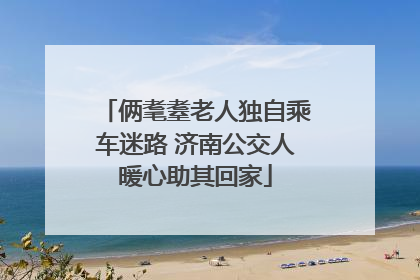 俩耄耋老人独自乘车迷路 济南公交人暖心助其回家