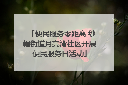 便民服务零距离 纱帽街道月亮湾社区开展便民服务日活动