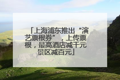上海浦东推出“演艺票根券”，上传票根，最高酒店减千元景区减百元