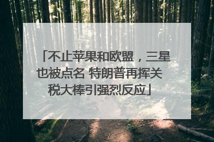 不止苹果和欧盟，三星也被点名 特朗普再挥关税大棒引强烈反应