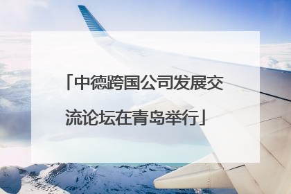 中德跨国公司发展交流论坛在青岛举行