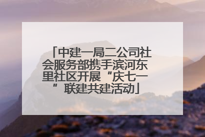 中建一局二公司社会服务部携手滨河东里社区开展“庆七一”联建共建活动