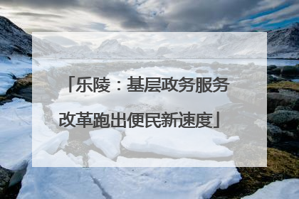 乐陵：基层政务服务改革跑出便民新速度