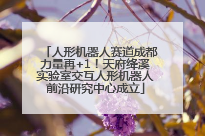 人形机器人赛道成都力量再+1！天府绛溪实验室交互人形机器人前沿研究中心成立