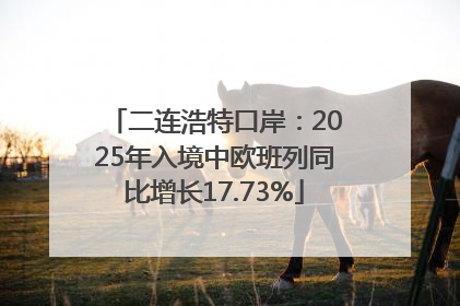 二连浩特口岸：2025年入境中欧班列同比增长17.73%