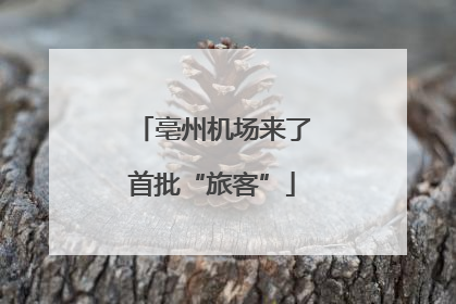 亳州机场来了首批“旅客”