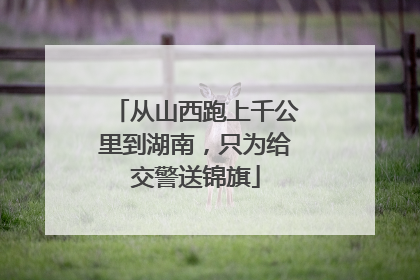 从山西跑上千公里到湖南，只为给交警送锦旗