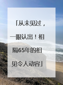 从未见过，一眼认出！相隔65年的相见令人动容