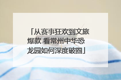 从赛事狂欢到文旅爆款 看常州中华恐龙园如何深度破圈