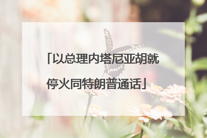 以总理内塔尼亚胡就停火同特朗普通话