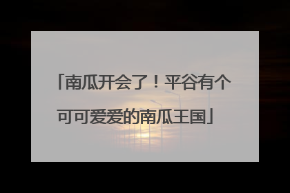 南瓜开会了！平谷有个可可爱爱的南瓜王国
