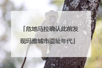 危地马拉确认此前发现玛雅城市遗址年代