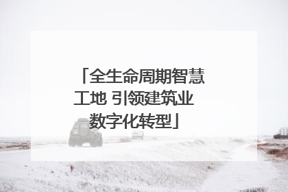 全生命周期智慧工地 引领建筑业数字化转型