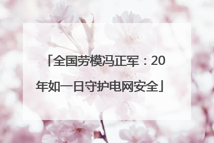 全国劳模冯正军：20年如一日守护电网安全