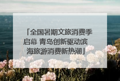 全国暑期文旅消费季启幕 青岛创新驱动滨海旅游消费新热潮