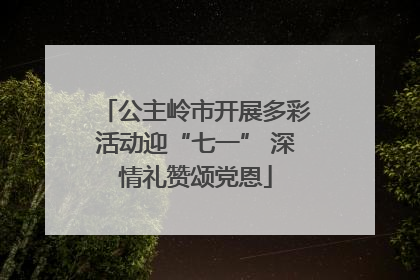 公主岭市开展多彩活动迎“七一” 深情礼赞颂党恩