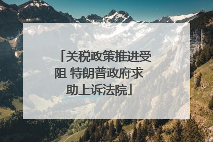 关税政策推进受阻 特朗普政府求助上诉法院