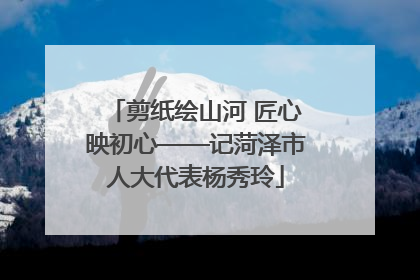 剪纸绘山河 匠心映初心——记菏泽市人大代表杨秀玲