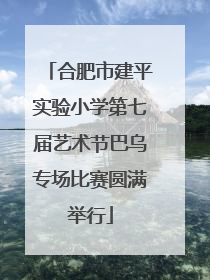 合肥市建平实验小学第七届艺术节巴乌专场比赛圆满举行