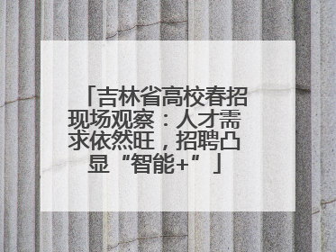 吉林省高校春招现场观察：人才需求依然旺，招聘凸显“智能+”
