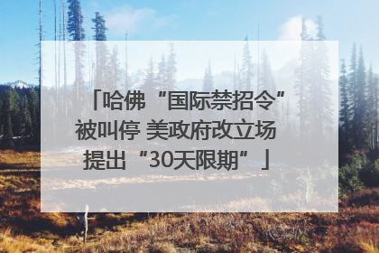 哈佛“国际禁招令”被叫停 美政府改立场提出“30天限期”