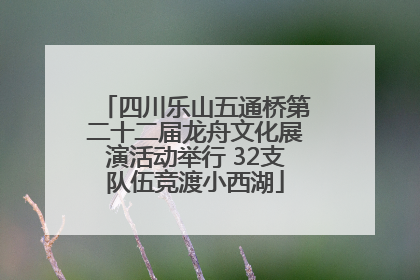 四川乐山五通桥第二十二届龙舟文化展演活动举行 32支队伍竞渡小西湖