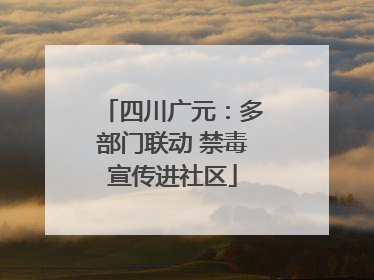 四川广元：多部门联动 禁毒宣传进社区