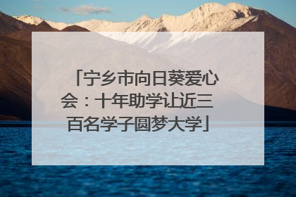 宁乡市向日葵爱心会：十年助学让近三百名学子圆梦大学