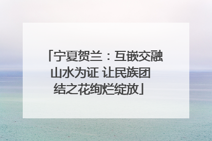 宁夏贺兰：互嵌交融 山水为证 让民族团结之花绚烂绽放