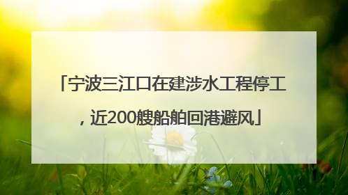 宁波三江口在建涉水工程停工，近200艘船舶回港避风