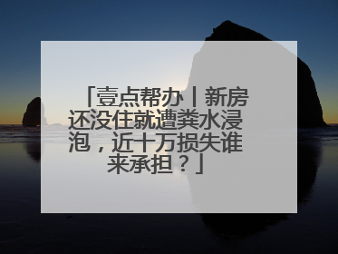壹点帮办丨新房还没住就遭粪水浸泡，近十万损失谁来承担？
