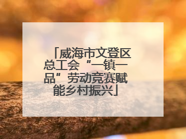 威海市文登区总工会“一镇一品”劳动竞赛赋能乡村振兴