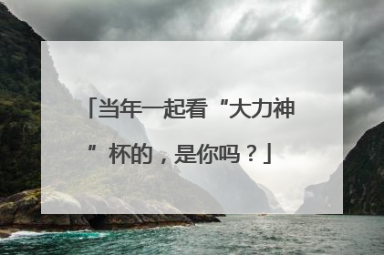 当年一起看“大力神”杯的，是你吗？
