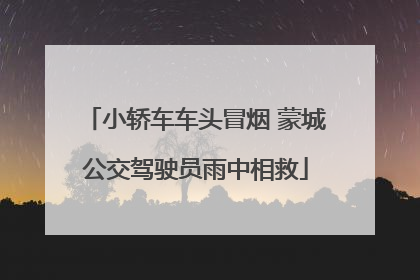 小轿车车头冒烟 蒙城公交驾驶员雨中相救