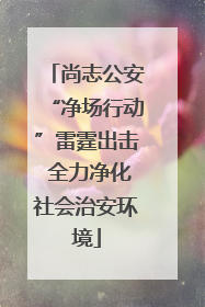 尚志公安“净场行动”雷霆出击 全力净化社会治安环境